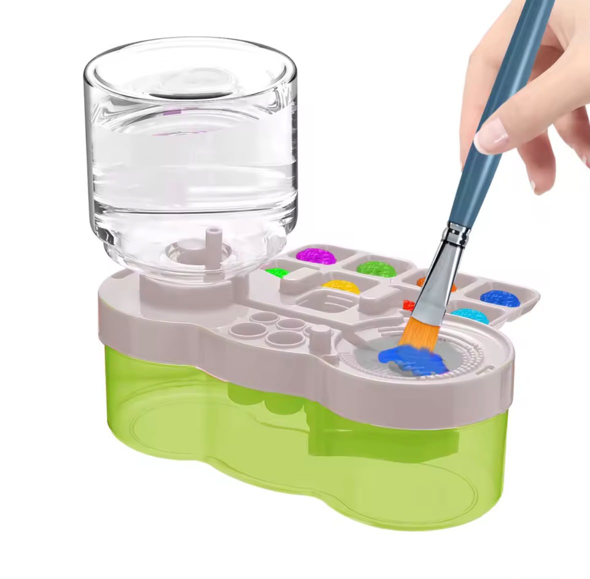 Limpiador de Pinceles con Paleta de Colores
