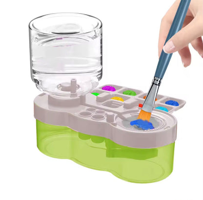 Limpiador de Pinceles con Paleta de Colores