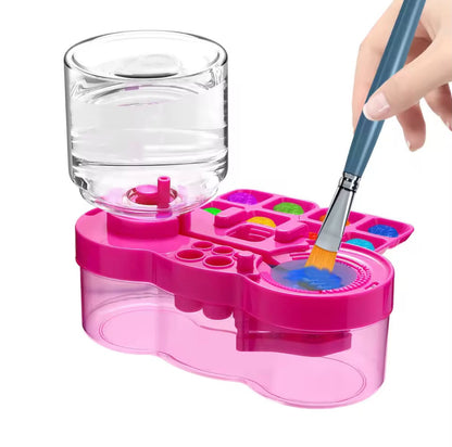 Limpiador de Pinceles con Paleta de Colores