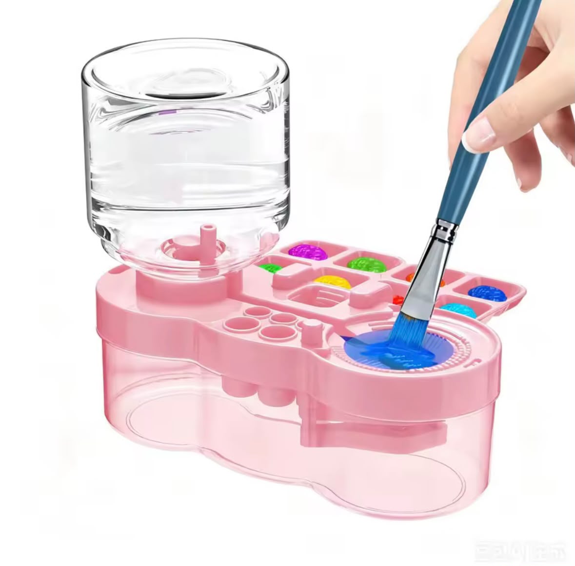 Limpiador de Pinceles con Paleta de Colores
