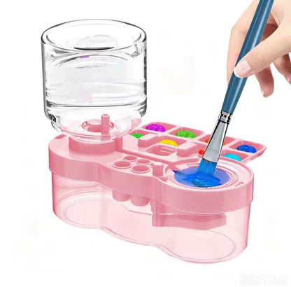 Limpiador de Pinceles con Paleta de Colores