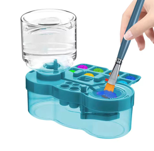 Limpiador de Pinceles con Paleta de Colores